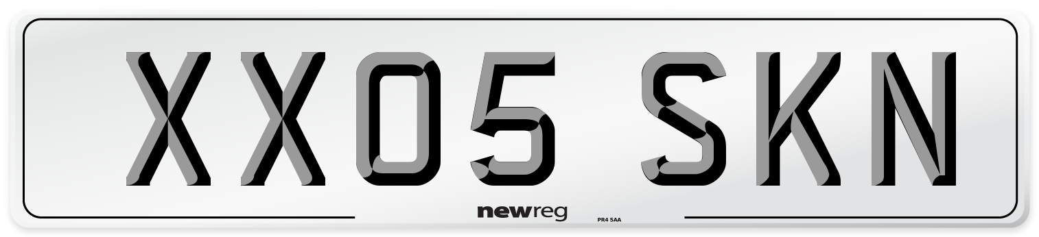 XX05 SKN Number Plate from New Reg